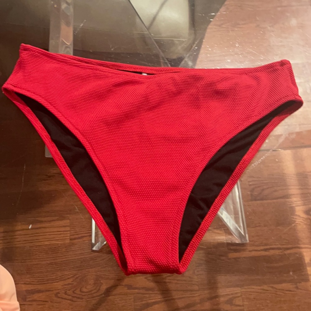 Leith red bikini bottom large
